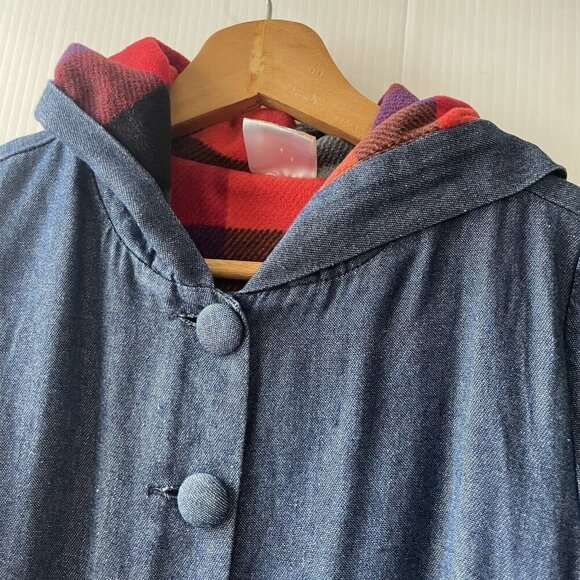 Maria Elena Girls Button Down Hooded Embroidered Fox Fall Jacket Dress Lined 6 - Picture 11 of 16